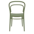 thumbnail image 5 of Luxury Commercial Living 33.5" Olive Green Patio Armless Stackable Dining Chair, 5 of 7