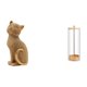 thumbnail image 1 of Figura de escritorio,Estatua de gato,linda decoración para estante o escritorio,Soporte para pajitas,Dispensador de pajitas de acrílico para mostrador,Organizador de pajitas para, 1 of 8