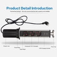 thumbnail image 4 of Desk USB Socket, Power Outlet Plug Pull Style Multi-functional Electrical  For Office For Home, 4 of 8