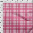 thumbnail image 2 of oneOone Cotton Poplin Twill Dark Pink Fabric Madras Check Sewing Fabric By The Yard Printed Diy Clothing Sewing Supplies 56 Inches Wide, 2 of 2