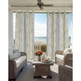 thumbnail image 4 of Yellow Grey Blackout Curtains 63 Inches Long, Pastoral Botanical Branch Aesthetics Thermal Insulated Black Out Curtains, Darkening Window Curtain Drapes for Bedroom Living Room 52"x63" 2 Panels, 4 of 8