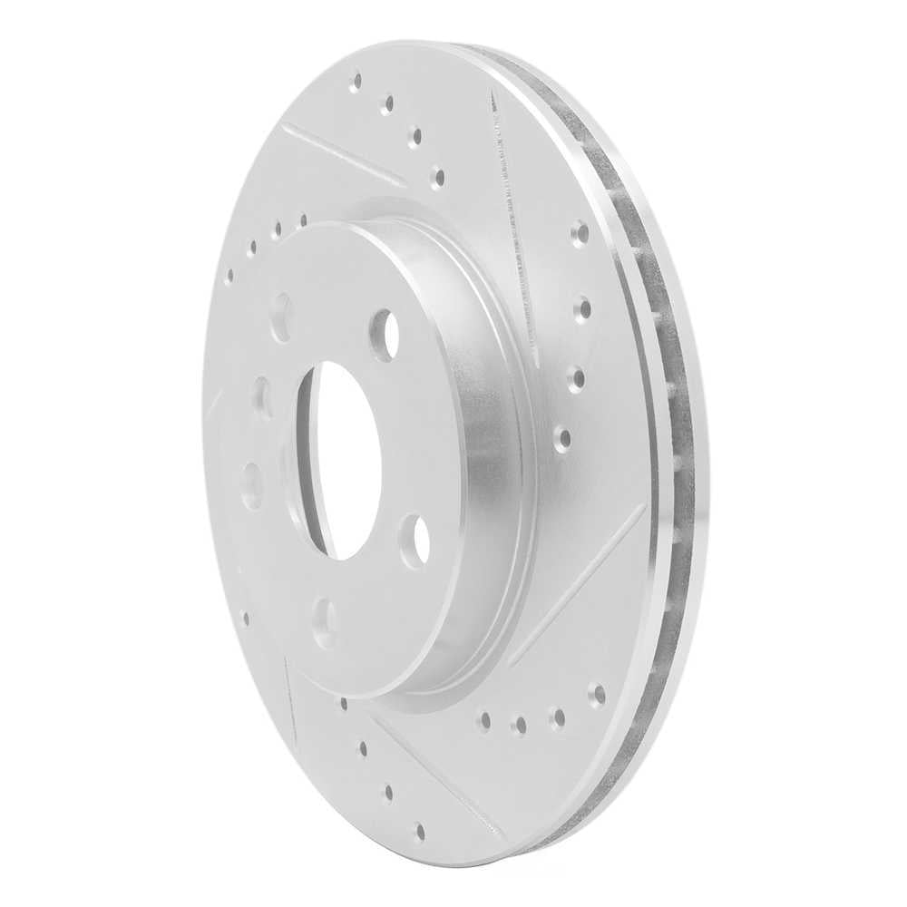 Dynamic Friction Company 631-32017R DFC Brake Rotor - Drilled And Slotted - Silver