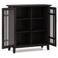 thumbnail image 2 of Simpli Home Bedford 39 inch Wide Solid Wood Transitional Medium Storage Cabinet in Hickory Brown, 2 of 8