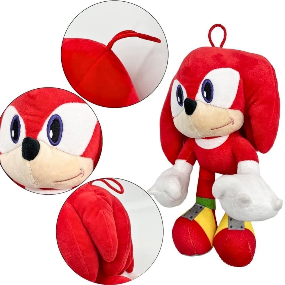 Sonic Knuckles Plush Toys, Hedgehog Stuffed Doll, Cool Anime Soft Pillow Toy, Gifts for Kids