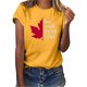 thumbnail image 1 of Gibobby Playera Corte clásico para Mujer Mujeres Casual Impresión Manga Corta Cuello Redondo Camiseta Suelta Blusa Tops(Amarillo,CH), 1 of 4
