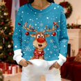thumbnail image 2 of Festive Print Cozy Crewneck Pullover For – Seasonal Holiday Sweater With Stylish Pattern For Casual Wear, 2 of 5