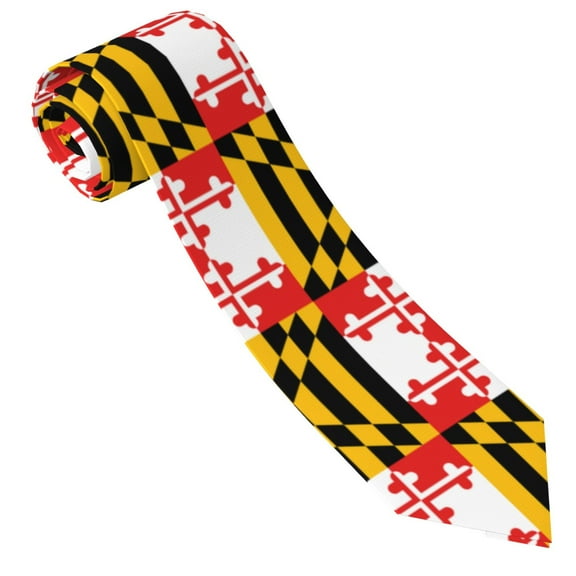 Men'S Flag Of Maryland Tie Fashion Causal Printed Necktie