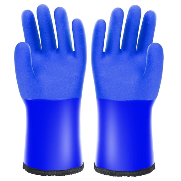 Heavy Duty Antislip Waterproof Outdoor Winter Gloves Fleece Lined Cold Resistant Rubber Materials For Harsh Conditions