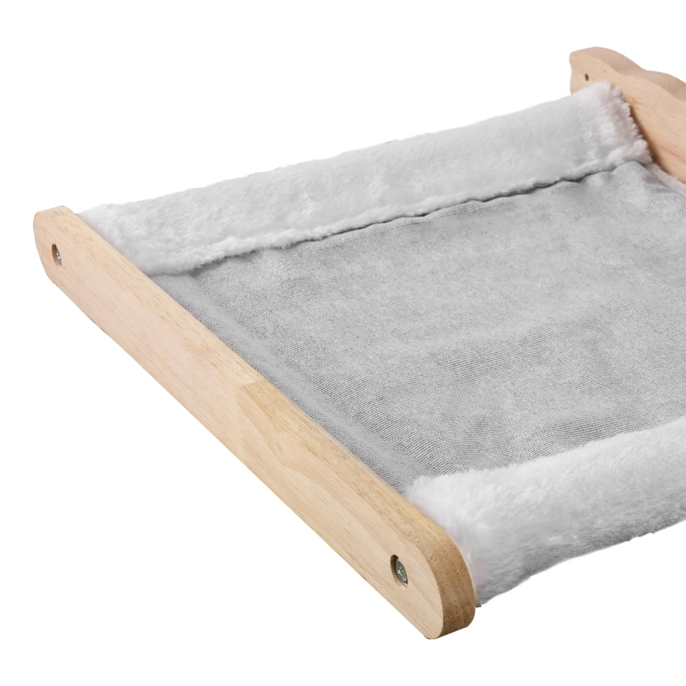 Wall Mounted Cat Shelves with 2 Posts & Hammocks, Holds Up To 40lbs