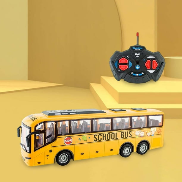 Autobús Escolar Teledirigido A Escala 1:30 – Luces Realistas Y Puerta Abatible – Mando Con Función Adelante, Atrás, Izquierda Y Derecha – Regalo Para Niños