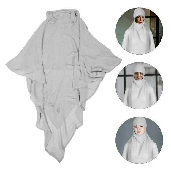 GOOHOCHY Hijab Scarf For Women Hijab Wrap Head Scarf Islamic Muslim Under Hijab African Hair Wraps Turban Headwraps Headbands Grey