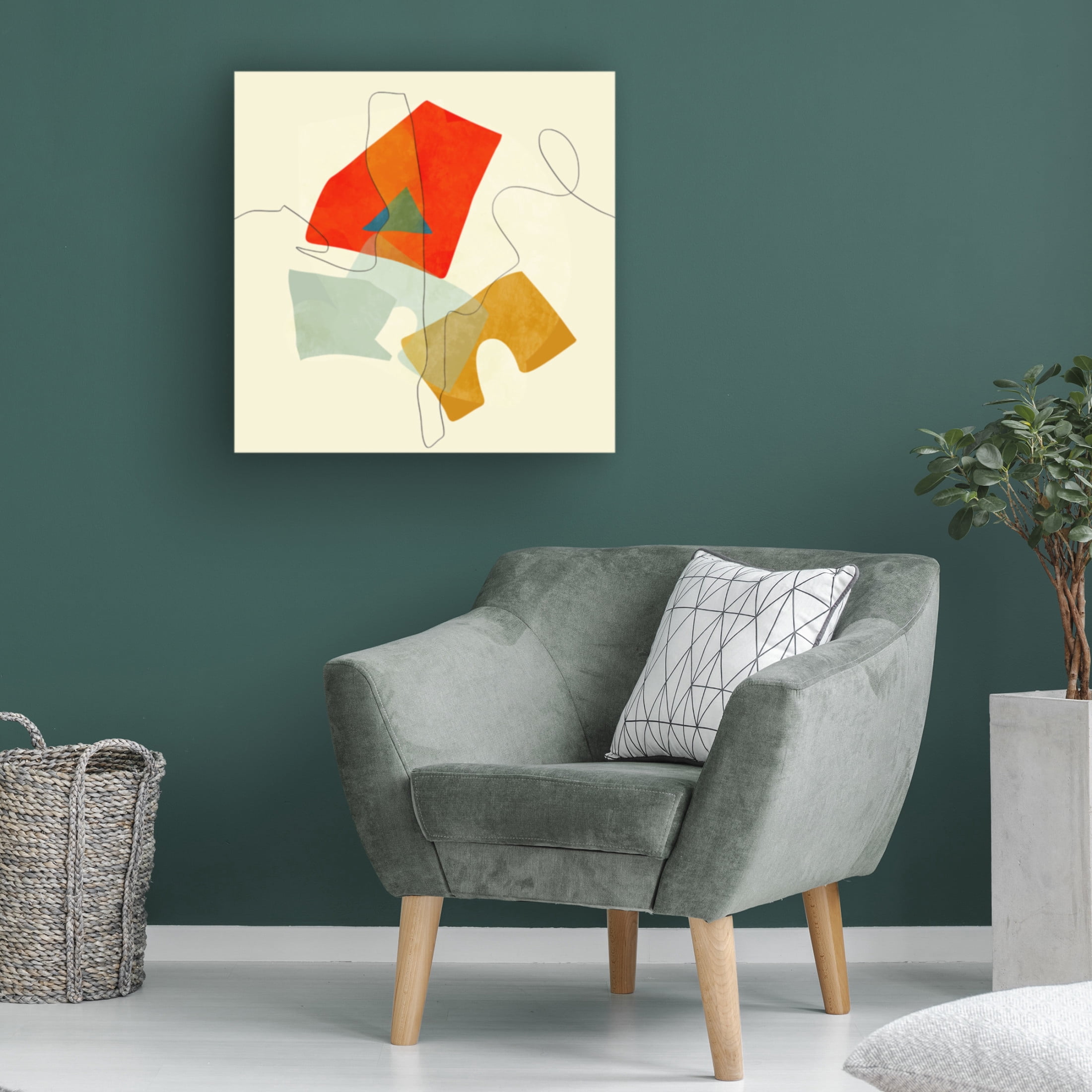 Trademark Fine Art Ana Rut Bre Shapesalines4 Canvas Wall Art