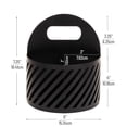 thumbnail image 4 of Mind Reader Round Metal Desktop Carousel Organizer with Handle, Four Compartments, Office Supplies and Accessories, Metal, Black, 4 of 9