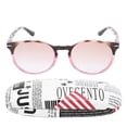 thumbnail image 1 of Gafas de presbicia unisex de alta definición para aliviar la fatiga visual con estuche (marco rosa transparente +250), 1 of 11