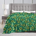 thumbnail image 5 of Yibo Super Soft Cozy Flannel Blanket for All Seasons St Patrick S Day Clover Lightweight Blanket for Bed/Couch/Sofa/Camping- Green Lucky Shamrocks Irish Clover, 5 of 8