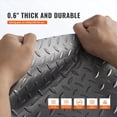 Heavy Duty Rubber Matting Roll – 1x15m Checker Plate Diamond Non-Slip Waterproof Sheet, Ideal For Garage Flooring, Gym Floor & Van Flooring, Green
