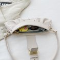 thumbnail image 3 of Bolso de hombro plisado Color sólido PU Cuero Cloud Underarm Bag para fiesta (Blanco), 3 of 9