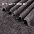 thumbnail image 5 of Green Essen 4 Piece Bath Towel Set Plush Bath Sheet 700 GSM Oversized Thick Bath Shower Towels 35x70-Absorbent-Quick Dry-Multi-Purpose Hotel Luxury Large Microfiber Bathroom Towels Dark Brown, 5 of 5