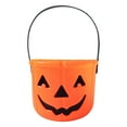 thumbnail image 4 of Qiweii Halloween Pumpkin Bucket, 6.7 inch Large Pumpkin Bucket Plastic Pumpkin Candy Bucket Halloween Candy Pail for Kids Halloween Trick or Treat Buckets, 4 of 9