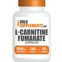 BulkSupplements L-Carnitine Fumarate Capsules- L-Carnitine Fumarate Supplement, - Gluten Free, 4 Capsules per Serving, 240 Capsules