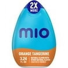 MiO Vitamins Orange Tangerine Sugar Free Water Enhancer with 2X More 3.24 fl oz Big Bottle (Pack of 2)