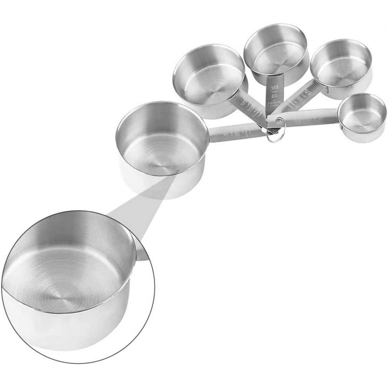Vintage Measuring Cup Set of 5, Metal Measuring Cups/scoops/spoons