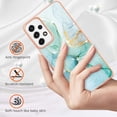 thumbnail image 2 of Allytech Galaxy A53 5G Case, Pretty Marble Design Heavy Duty Shockproof Hybrid Hard PC Soft TPU Bumper Three Layer Drop Protection Anti-Fall Cover Case for Samsung Galaxy A53 5G - Green, 2 of 5