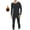 #2 Black Fleece Lined, variant on Thermal Underwear Set for Men Long Johns Basic Layer Top Bottom for Cold Weather