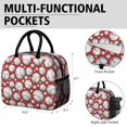 thumbnail image 6 of Womens Red Baseballs Pattern Lunch Box for Work,Insulated Lunch Bag for Women,Loncheras Para Mujer,Leakproof Adult Lunch Bag for Work,Beach,Travel,Picnic,Camping, 6 of 7