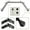 Black, variant on 0.8125 in. Nicholson Bay Window Double Curtain Rod with Side Rod Extends Upto 20 to 36 in. & Center Rod Extends Upto 38 to 72 in., Black
