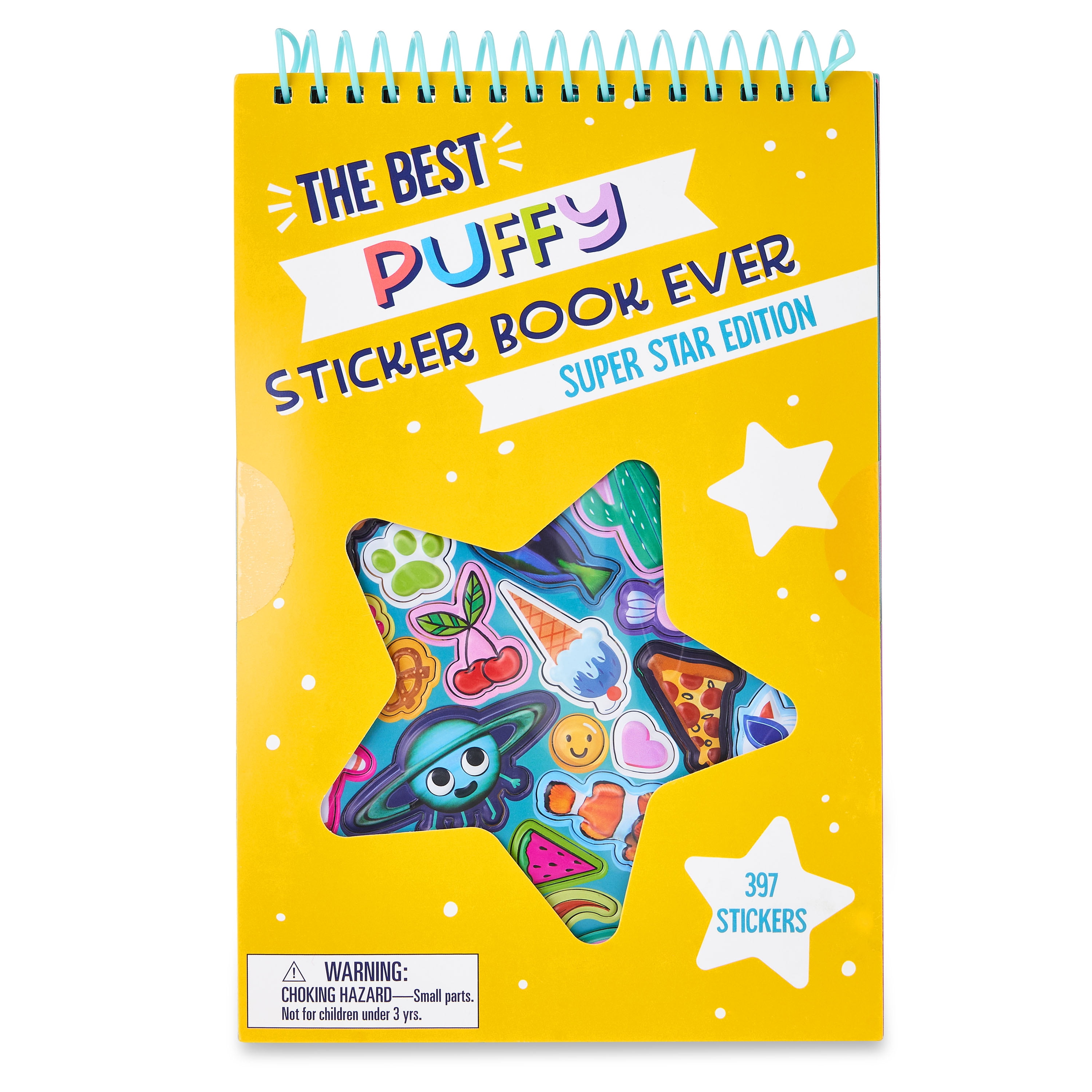 Pen+Gear Puffy Sticker Book, Super Star Edition, 397 Puffy Multicolor Paper Stickers