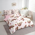 thumbnail image 3 of Castle Fairy Kawaii Sloth Bedding Comforter Set 7pcs for Boys Girls,Cute Fruit Animal Queen Bedding Sets Super Cozy,Cartoon Strawberry Wildlife Queen Sheet Sets,Luxury Bedroom Decor,Reversible, 3 of 8