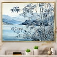 thumbnail image 2 of Designart "Tranquility of Blue Bamboo I" Oversized People Framed Wall Art - Global Blue China Art Entryway Framed Wall Art Print, 2 of 7