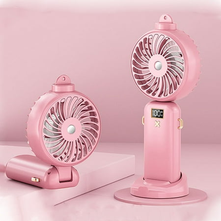 

Air Conditioning Fan Tower Fan Clearance Sale Usb Charging Digital Display Humidification Spray Folding Fan Neck Spray Fan 5000Ma