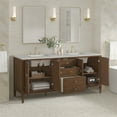thumbnail image 4 of James Martin Vanities 72" Double Vanity, Carbon Oak w/ 3 CM Eternal Jasmine Pearl Quartz Top, 4 of 7