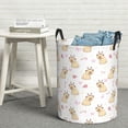 thumbnail image 5 of Smile Cute French Bulldog Laundry Basket, Laundry Hamper Waterproof Laundry Bag Clothes Hamper Laundry Bin with Handles for Bedroom, Living Room, Kids Room-#, 5 of 5