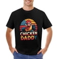 thumbnail image 7 of Chicken Daddy Official Men's Cotton Short Sleeve HD Print Tee for Casual T-Shirt Crew Neck Top Black M, 7 of 7