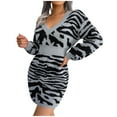 thumbnail image 1 of Vestidos Para Mujer Vestidos de Otoño Moda de Otoño E Invierno Cuello de Una Palabra Fuera Del Hombro Manga Farol Vestido de Suéter de Punto Odeerbi  ODB149820, 1 of 7