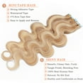 thumbnail image 3 of SEGO Curly Tape in Hair Extensions 100% Real Remy Human Hair Long Silky Thick Hair Gold Hair Acessories Black/Blonde/Gray/White Hair, 3 of 8