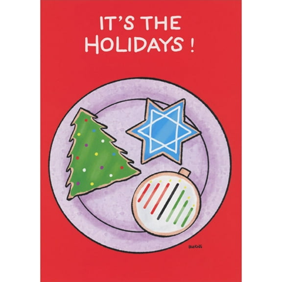 RSVP Tree, Ornament and Star of David Cookies Funny Interfaith Hanukkah / Christmas Card