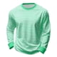 thumbnail image 2 of Ceisia Men's Regular Fit Horizontal Stripe Long Sleeve Round Neck Casual T-Shirt Gifts, 2 of 6