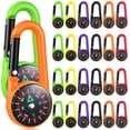 thumbnail image 1 of OUNONA 24 Pcs Keyring Carabiner Compass Plastic Red for Outdoor Use and Navigation, 1 of 6