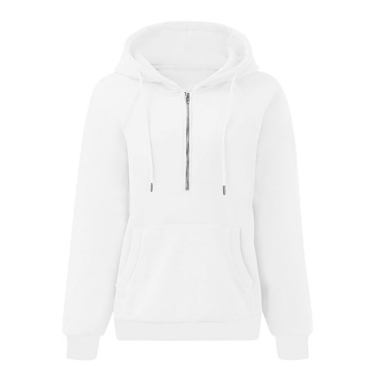 Blmnix Vacation Fashion Oversized Hoodie White Hoodie Pocket Fall