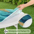thumbnail image 5 of Teal Marble Gold Wave Pattern Round Fitted Tablecloth with Elastic Edge,Dining Table Cover Waterproof,Outdoor Round Tablecloth for Camping,Dining,Indoor and Outdoor, 5 of 7