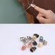 thumbnail image 5 of Inteprter Anillo de dedal de protección para la yema del dedo, aguja de trabajo manual hecha a mano, manualidades, bordado ajustable, accesorios Artesanía Plateado oscuro S, 5 of 6