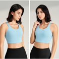 thumbnail image 5 of Womens Bras Sports Fitness Bra Yoga Running Bra Dry Wicking Bra Sport Bras for Women LightBlue S, 5 of 7