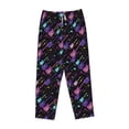 thumbnail image 6 of Uemuo Colorful Guitar Pattern Women's Wide Leg Palazzo Lounge Pants with Pockets Light Weight Loose Comfy Casual Pajama Pants-X-Large, 6 of 9
