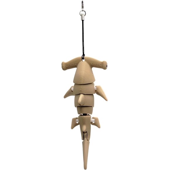 shiyou-Hammerhead Shark Keychain u2013 3D Printed Novelty Key Chain Charm Gift for Women Men, Handbag Purse Backpack Car