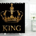 thumbnail image 4 of African American Expressions Shower Curtain Black and Gold Rustic Crown Shower Curtain with Bathroom Curtain r, 4 of 7