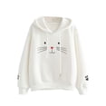 thumbnail image 3 of Chandail à Capuchon pour Femmes Grande Taille en Velours Chaud avec Imprimé de Chat Mignon, Manches Longues, Décontracté, Hiver Automne, Coupe Ample, 3 of 5